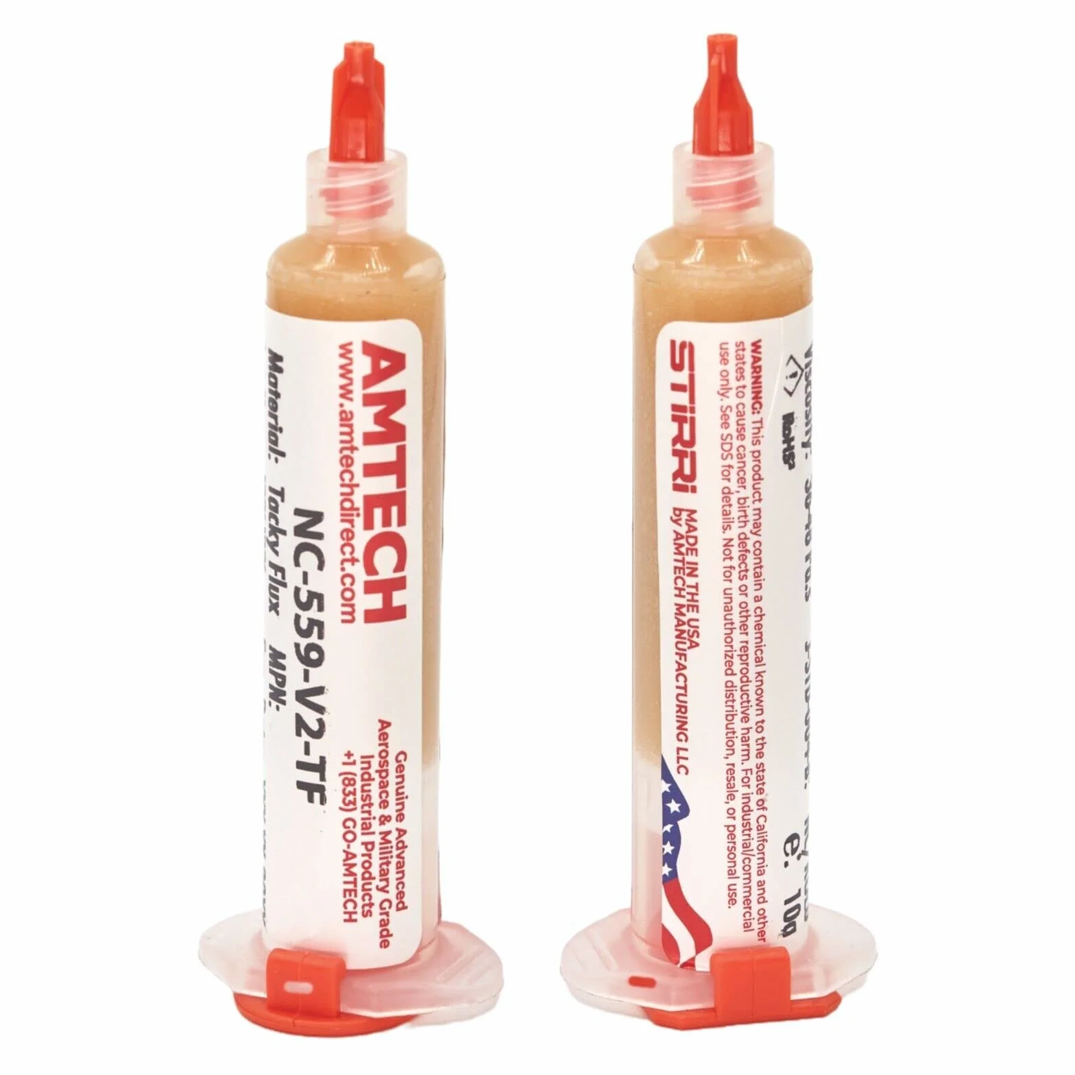 Amtech NC-559-V2-TF Flussante adesivo, non richiede pulizia, realizzato negli Stati Uniti, panna, NC-559-V2-TF