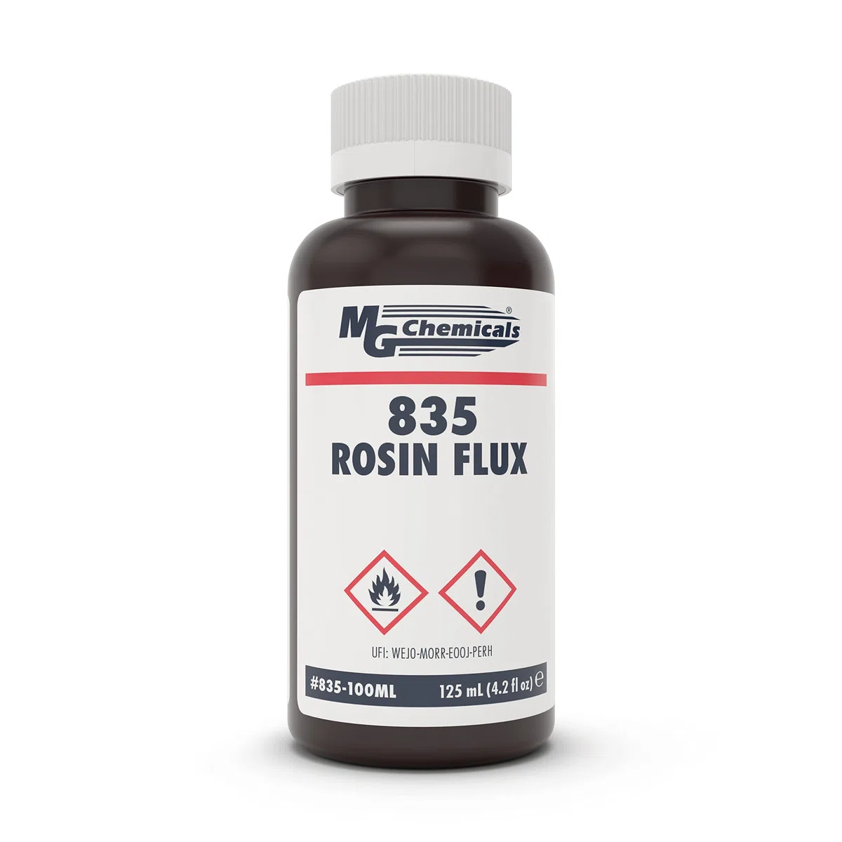 Flussante di colofonia liquido MG Chemicals 835, per saldatura senza piombo e piombo, flacone da 125 ml