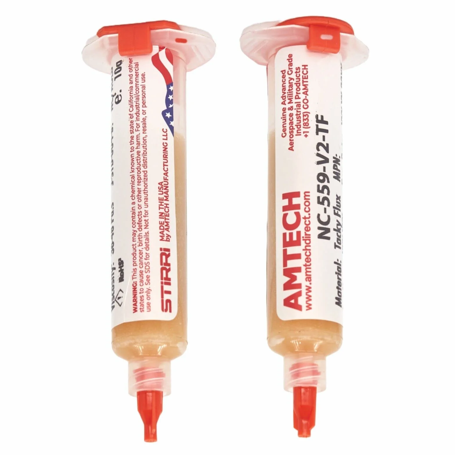 Amtech NC-559-V2-TF Flussante adesivo, non richiede pulizia, realizzato negli Stati Uniti, panna, NC-559-V2-TF